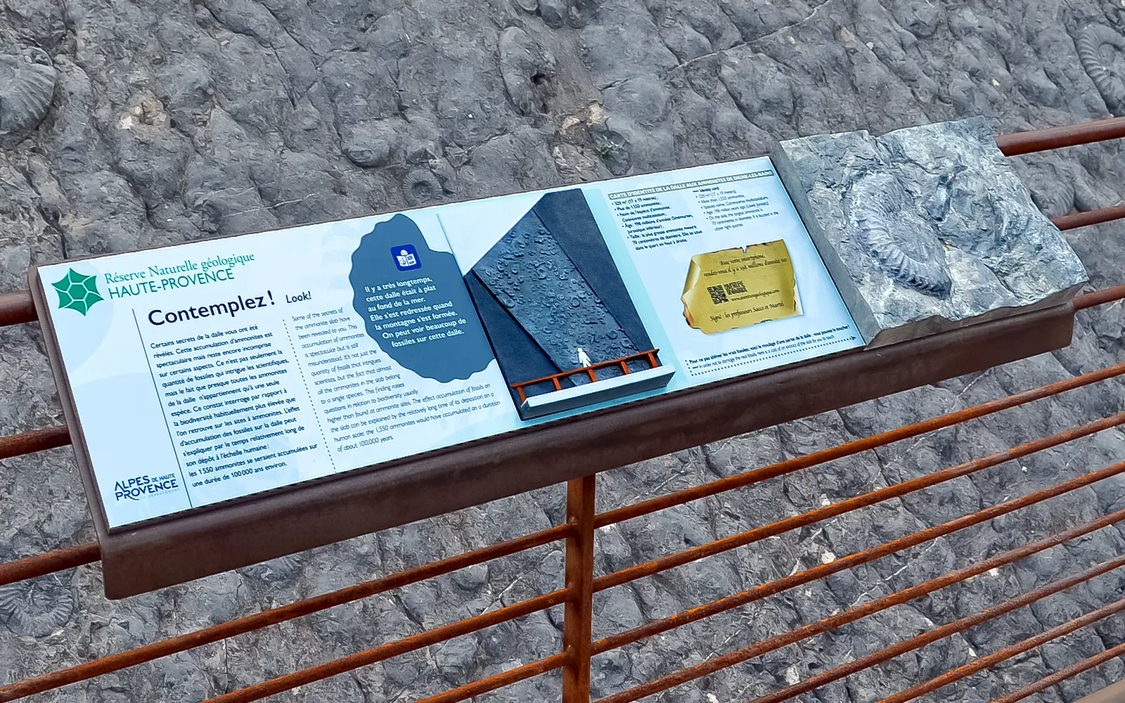 Signalétique d’interprétation de la Dalle aux Ammonites