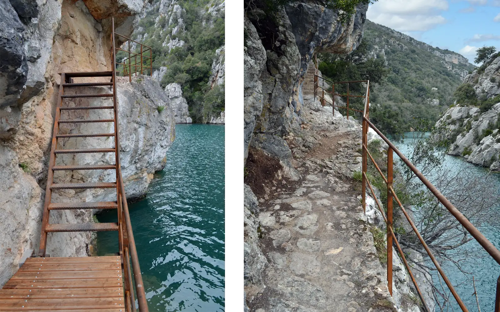 Paysage des Basses Gorges du Verdon depuis le sentier