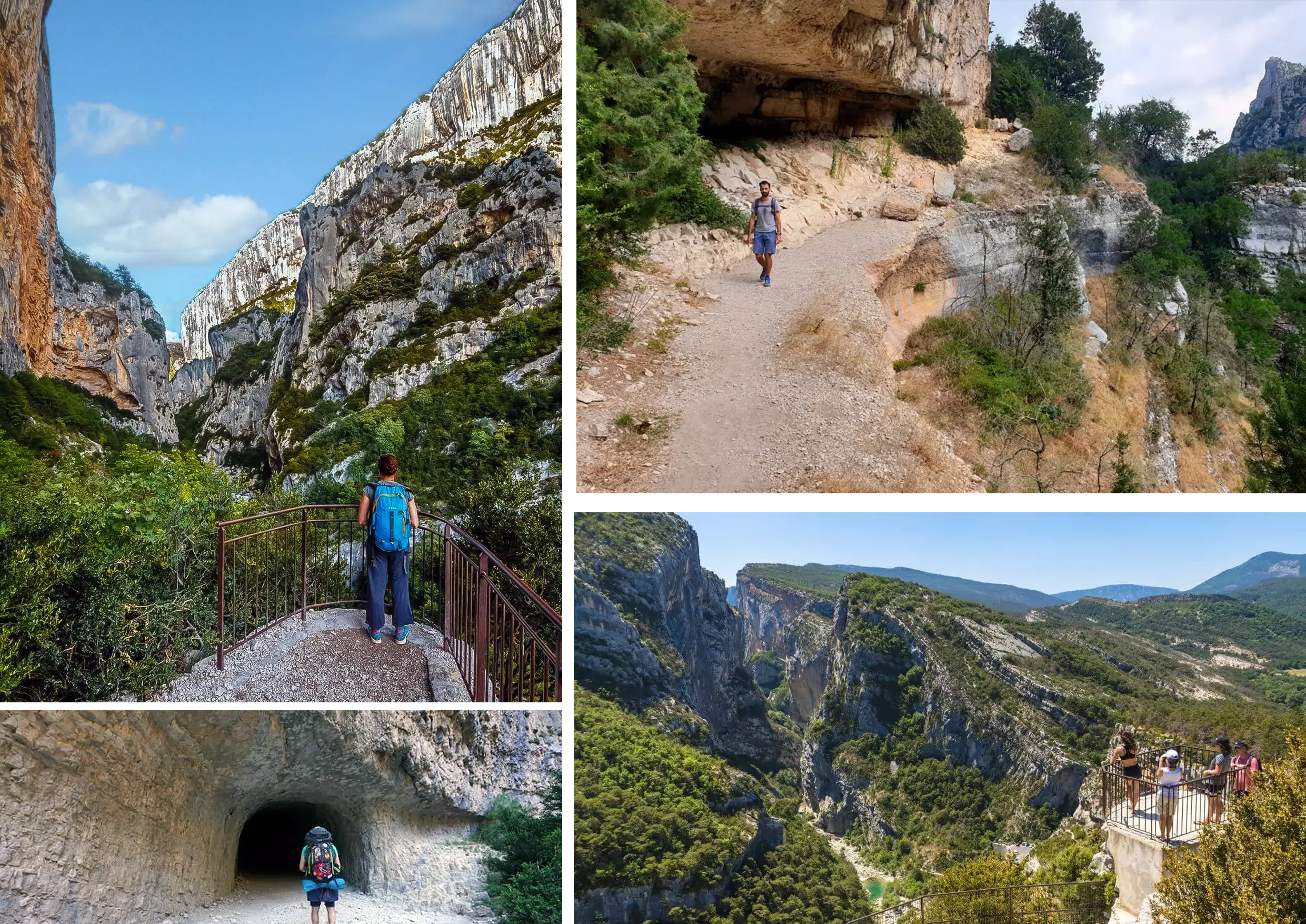 Ouvrages métalliques intégrés dans les gorges du Verdon