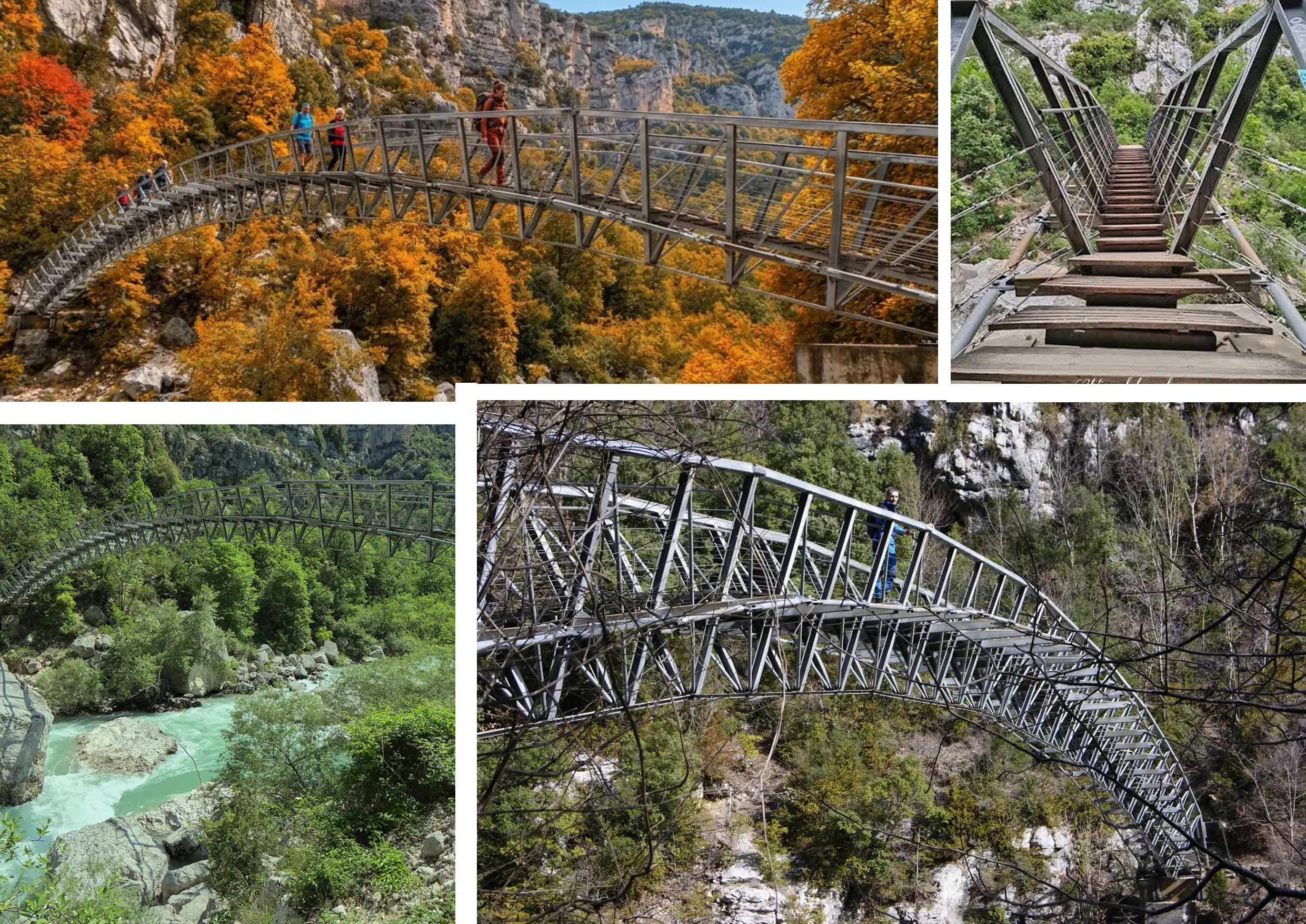 Échelles et cheminements du sentier Blanc-Martel