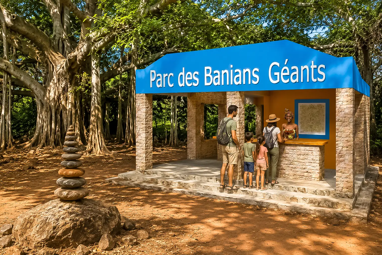 Espace d’accueil touristique intégré dans un parc naturel