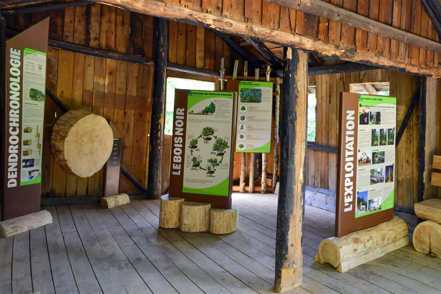 Signal&eacute;tique touristique utilisant un support naturel du site